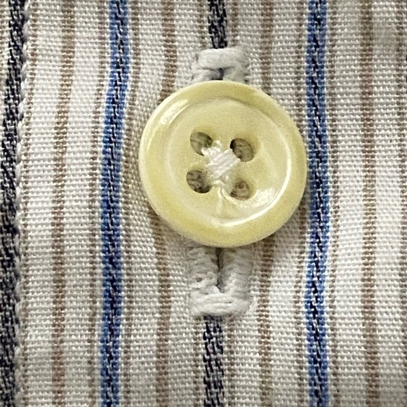 Burberrys Of London Shirt Mens Button Up Shirt 16 - 35 Made in USA Striped - Picture 7 of 13